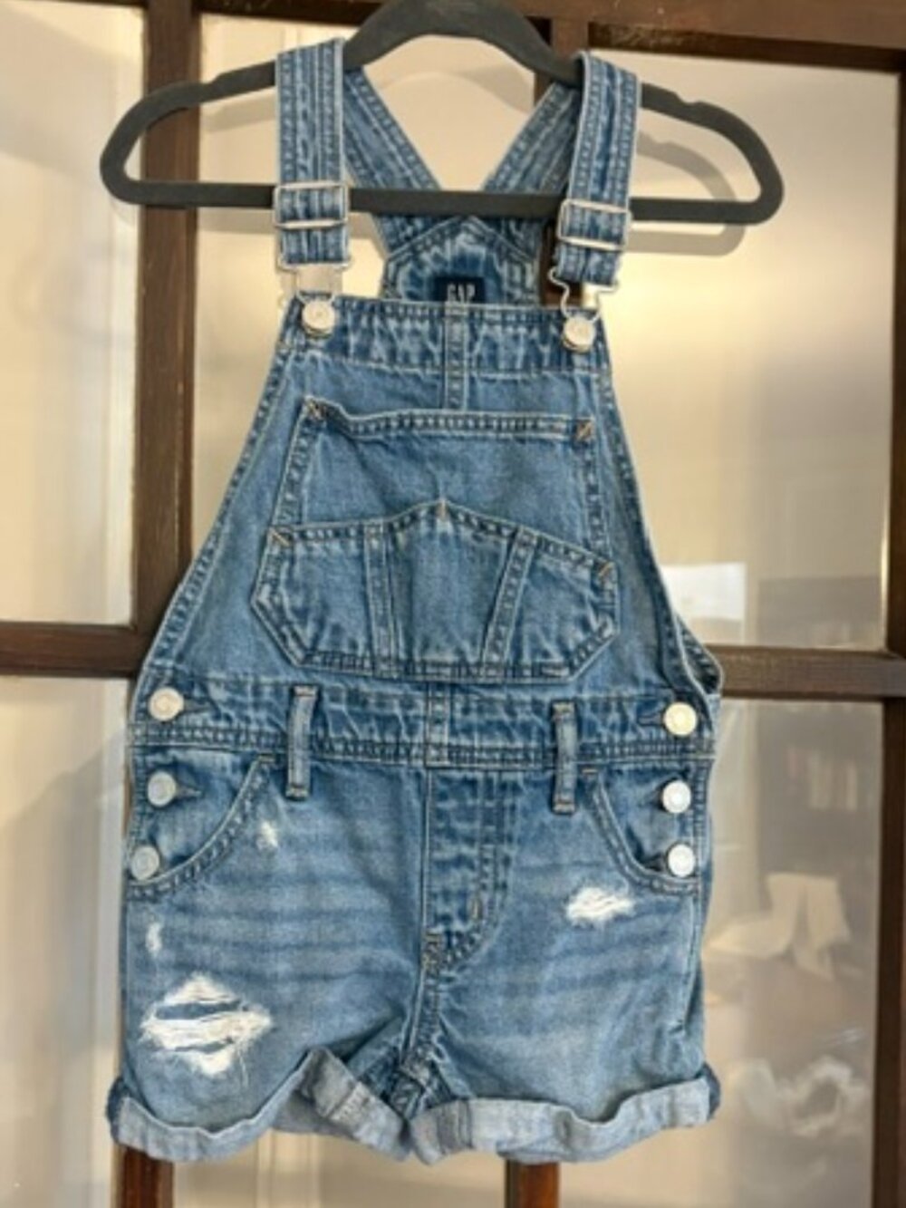 GAP Kids Distressed Overalls, Size XS